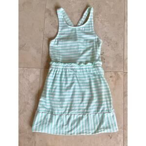 Crewcuts girls light green/white sleeveless dress, size 10yrs
